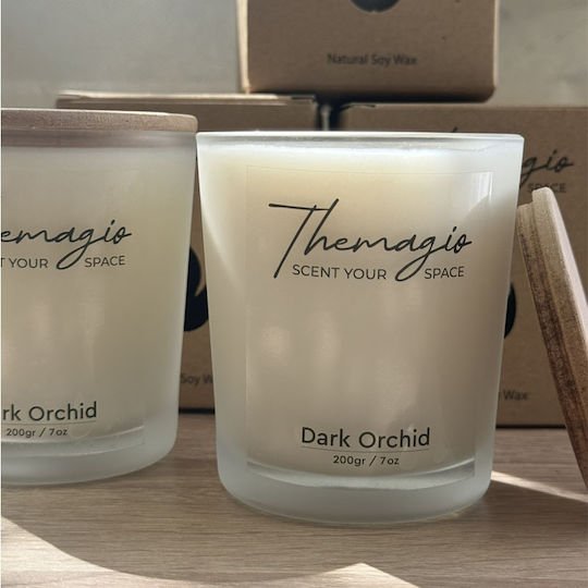 Themagio Lumânare Aromatică Din Soia Orhidee Întunecată Borcan Transparent 200gr