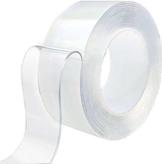 Bandă Dublă Adezivă Alista Home Transparentă Impermeabilă Reutilizabilă Tehnologie Nano 20mm X 1mm X 3m Fără Reziduuri