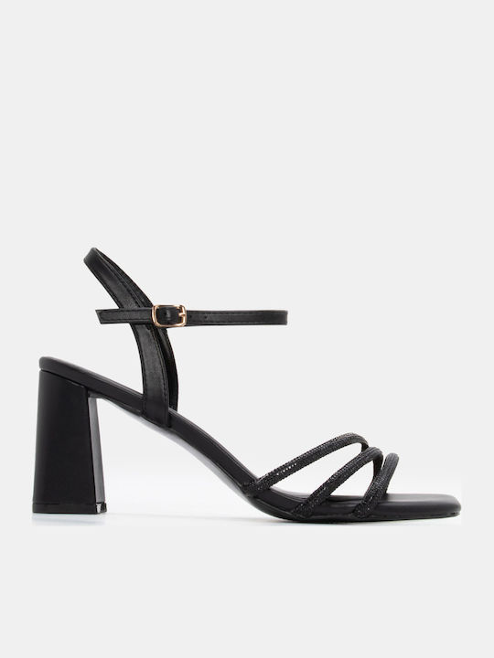 Luigi Sandals with Strass Black