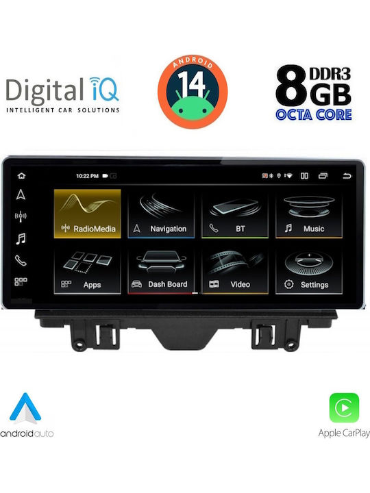 Digital IQ Car Audio System for Audi Q3 2011-2019 (Bluetooth/USB/WiFi/GPS/Apple CarPlay/Android Auto) with 10.25" Touch Screen