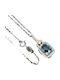 Natural Topaz Sky Zircon Delicate Necklace