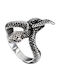 925 Stunning Silver Elegant Ring Size 15 Snake