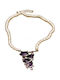 Silver Necklace Natural Amethysts Pearls Spinels