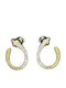 Silver 4 Delicate Aaa Zirconia Snake Earrings