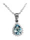 925 Zarte Himmelblaue Topas Natürliche Kette