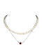 Elegant Stunning Silver Necklace Natural Pearls Zircon Star