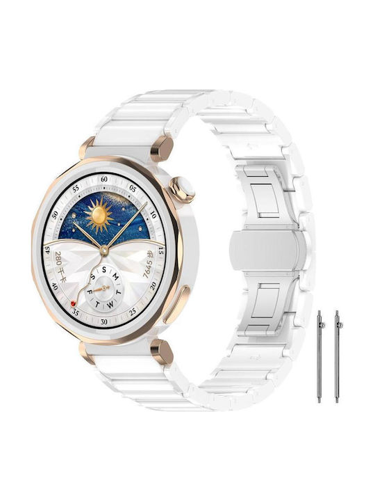 Huawei Watch Gt 6 41mm Gt 5 Pro 42mm Xdfind Ceramic Stainless Steel Watch Band Pure White