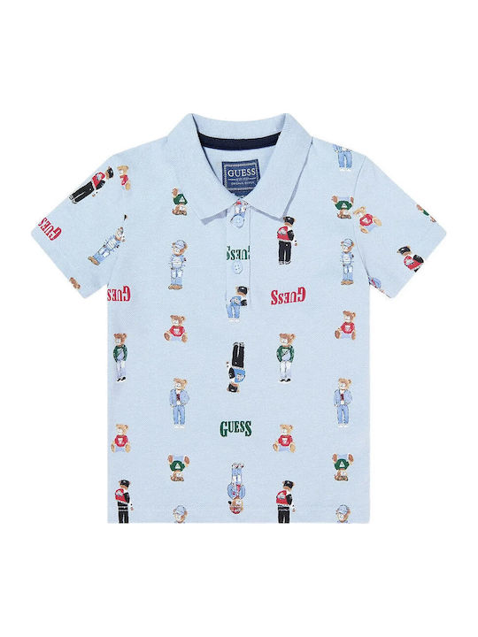 Guess Παιδικό Polo Κοντομάνικο Γαλάζιο