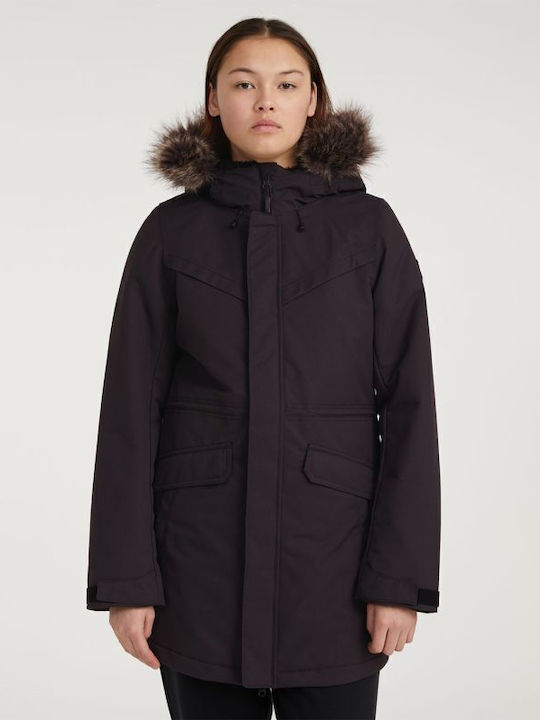 Journey Jachetă Damă Parka de Iarnă Neagră