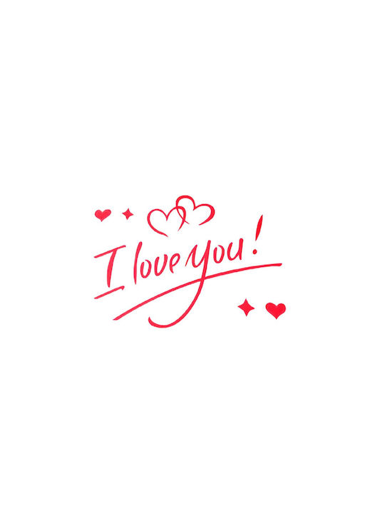 I Love You Sticker Alista Home Love Theme 21x29 Cm Red
