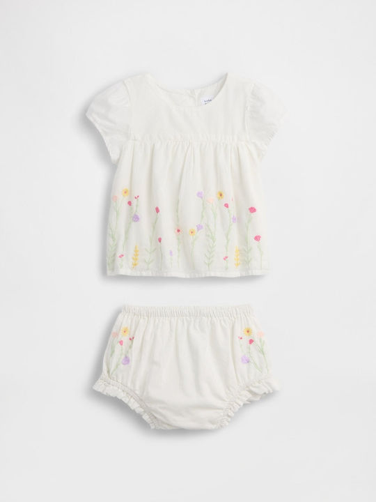 Kids Set with Shorts Summer 2 Pieces White