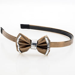 Statement Metallic Headband Disco Bow Shine & S...