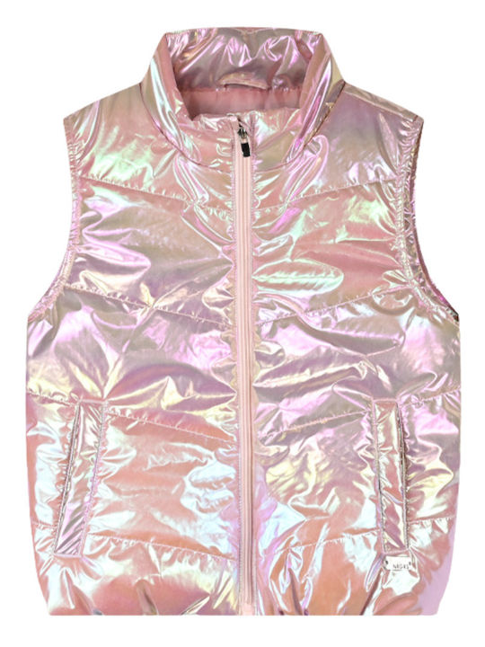 Energiers Kids Casual Sleeveless Short Pink Jacket