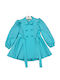 Kids Trench Coat Turquoise