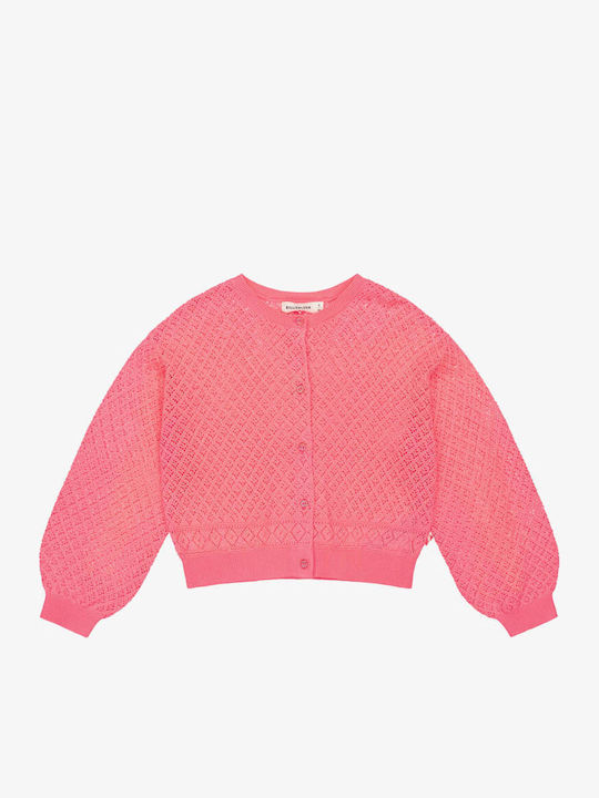 Kinder-Strickjacke Rosa Fluo