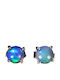 925 Beautiful Silver Elegant Delicate Earrings Natural Black Opals 4