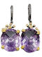 Artistic Amethyst Sapphire Earrings Certificate 3