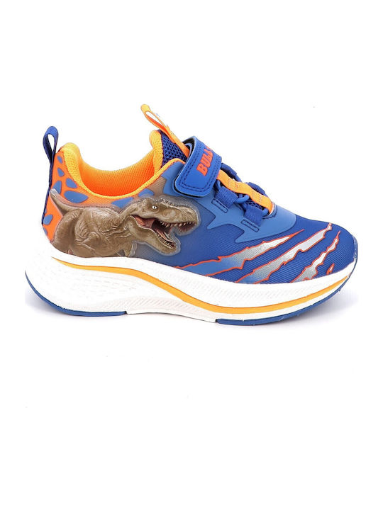 Rex Kids Sneakers with Hoop & Loop Closure & Lights Blue