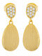 Jools Silver Gold Plated Dangle Earrings with Stones