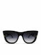 Celine Women's Sunglasses with Black Horn-Rimmed Frame and Black Gradient Lens CL40157U-01B