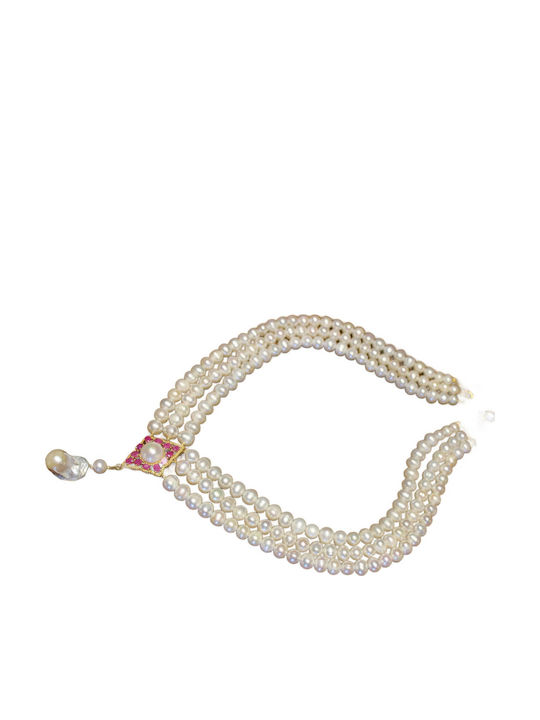Rubin Perlen Halskette 925 Silber Natürliche 2 Rubin Perlen Halskette 925 Silber Natürliche 2
