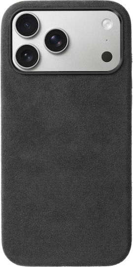 Θήκη iPhone 17 Pro Max Rosso Avanti Back Cover από Premium Alcantara με MagSafe Gray