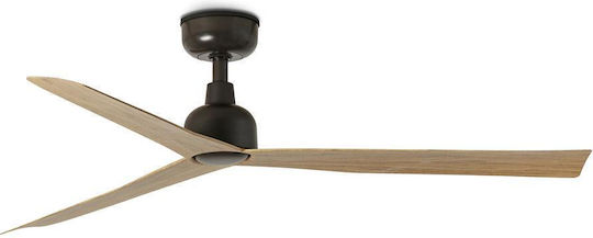 Faro Barcelona Marine M IP44 Таванен Вентилатор 125см Кафяв/Дъб
