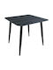 Living Room Table for Small Outdoor Spaces Aluminum Vista Anthracite 80x80x72cm