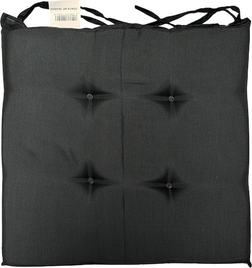 Mega Bazaar Garden Chair Cushion Black 38x40cm