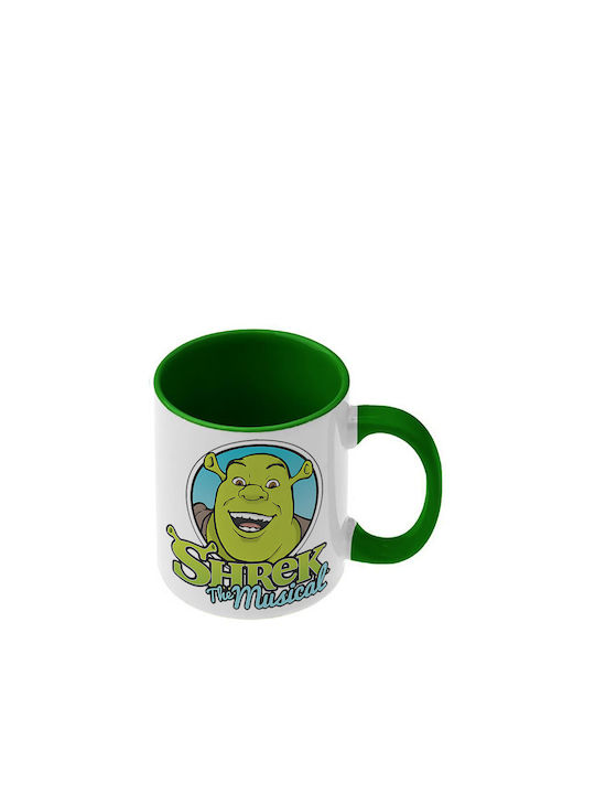 Shrek Tasse Dunkelgrüne Grüne Griff Innen