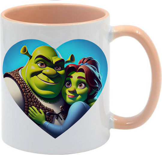 Shrek Mug Beige Handle Interior
