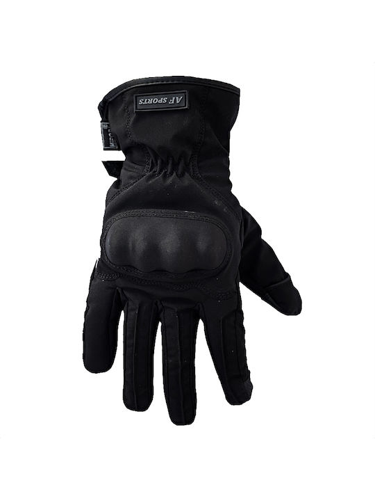 AF Sports Lining Winter Men's Motorcycle Gloves Waterproof Black