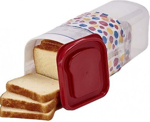 Alista Home Хлябохранилище с Капак Пластмасова Червена 34x13x13cm