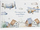 Balloon Balloon Baptism Guest Book with Airplanes Made of Cardboard