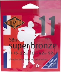 Rotosound Super Einstellen Akustikgitarrensaiten Bronze 11 - 52 Rotosound Super Einstellen Akustikgitarrensaiten Bronze 11 - 52