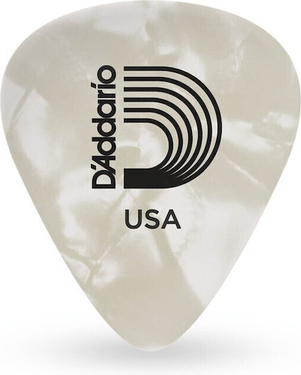D'addario 1cwp4 White Pearl Celluloid Πένα Medium 70mm
