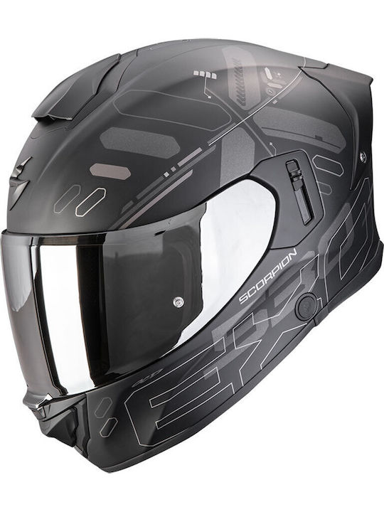Scorpion Exo 530 Air Fond Matt Black-Silver Κράνος Μηχανής Full Face ECE 22.06 με Pinlock και Sunvisor