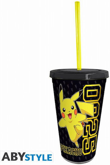 Pokemon Glass with Straw 470ml