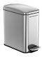 Songmics Inox Καλαθάκι Μπάνιου Soft Close 5lt Ασημί