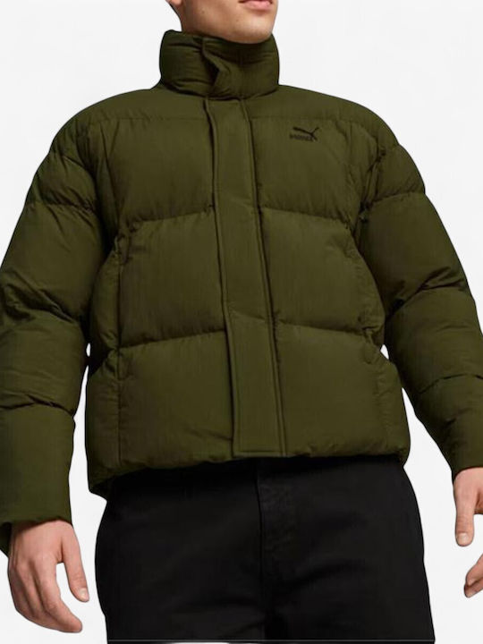 Classics Мъжки Якета Puffer Ветроустойчиво Зелен