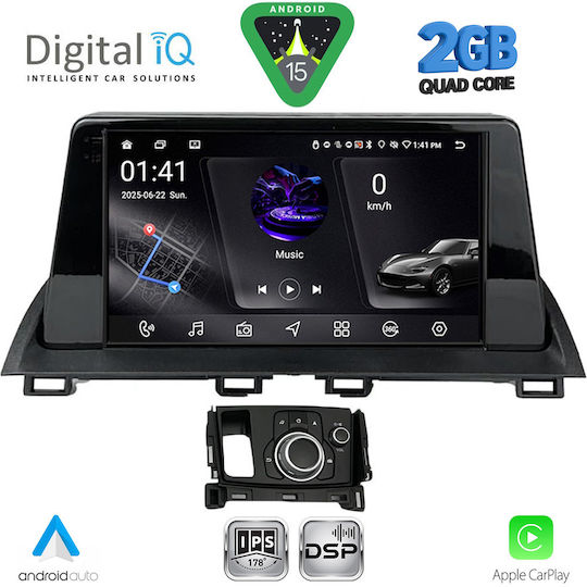 Digital IQ Ηχοσύστημα Αυτοκινήτου για Mazda CX-4 2014 (Bluetooth/USB/WiFi/GPS/Apple-Carplay/Android-Auto) με Οθόνη Αφής 9"