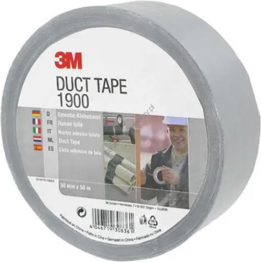 3M Adhesive Fabric Tape Silver 50mx50mm 4046719220359