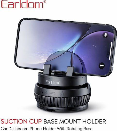 Earldom Car Mobile Mount 6.9" with Anti-Slip Surface Black