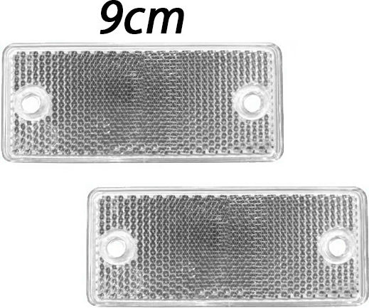 Ανακλαστικό Ορθογώνιο Βιδωτό 9x4cm Σετ 2τμχ W16300-8-1-w Λευκό