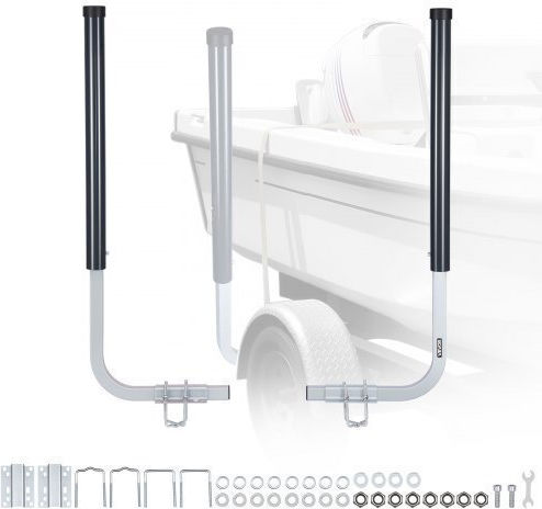 Boat Trailer Guides Vevor Guides Height 1016 Mm/1219 Mm 2 Pieces High Hardness Steel Adjustable Guides Pvc Tubes Ski Boats Compact Fishing Boats Small Sailboats