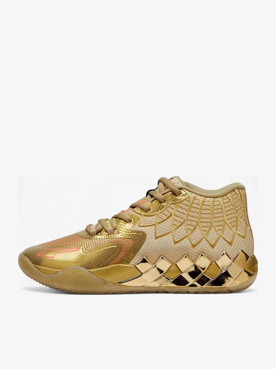 PUMA MB.01 Μπασκετικά Παπούτσια Μπεζ PUMA MB.01 Μπασκετικά Παπούτσια Μπεζ