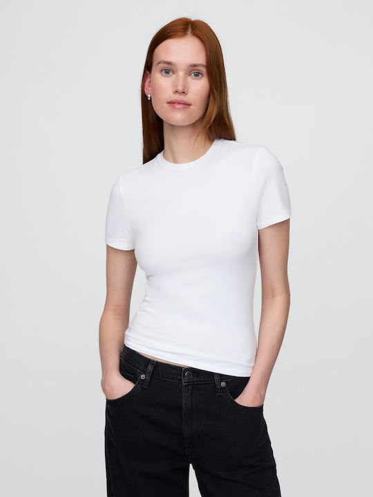 Γυναικείο Crop Top Βαμβακερό Fresh White