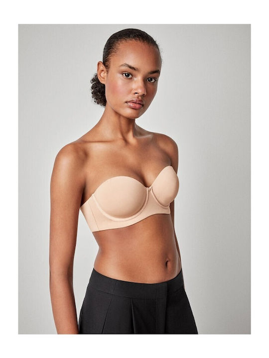 Gisela Nude Strapless Σουτιέν με Ελαφριά Ενίσχυ...