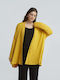 Long Women's Cardigan In Yellow Colour 0039.4519.NETTO-dark-yellow