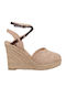 Suede Women's Espadrilles In Brown Color